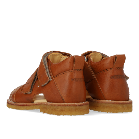 Angulus Begynder sandal med velcro lukning - Cognac
