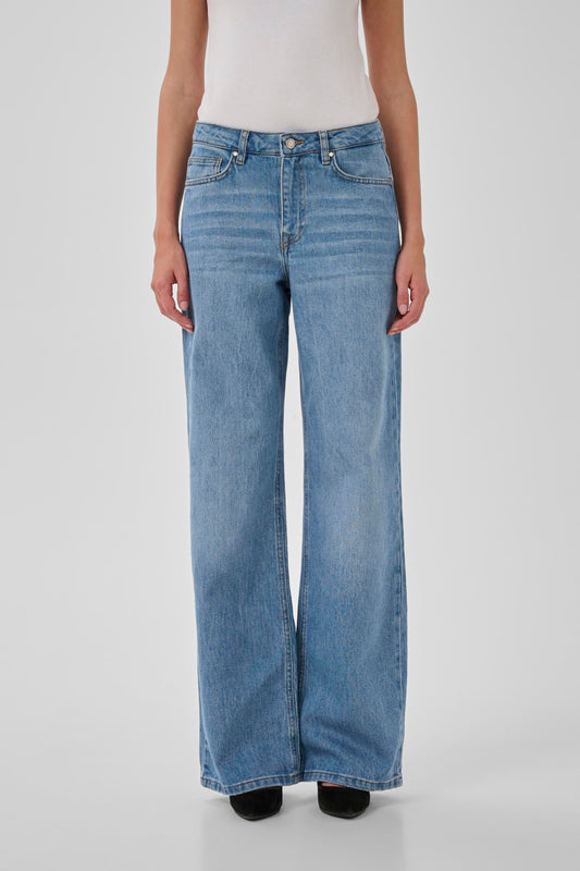 My Essential Wardrobe Louis Pants Bukser - Medium Blue Retro Wash