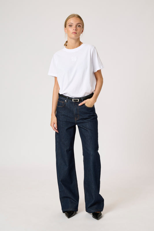 My Essential Wardrobe Louis Pants Bukser - Dark Blue Un-Wash