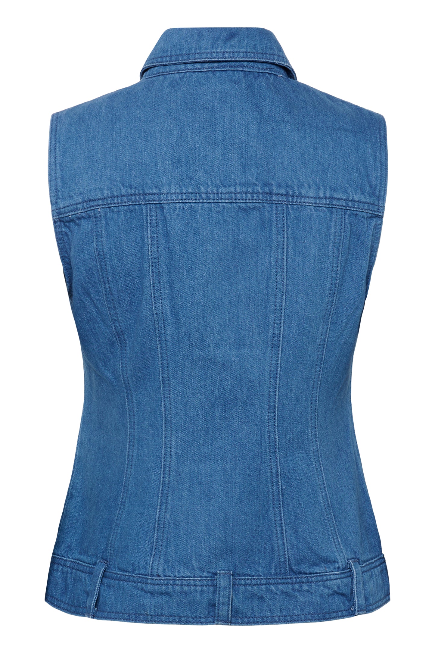 My Essential Wardrobe Saka Shaped Vest - Clear Blue