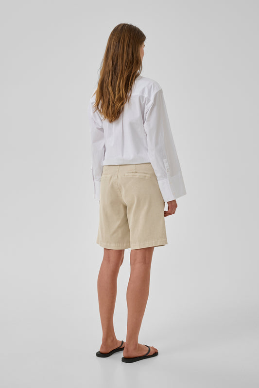 My Essential Wardrobe Lara Long Shorts - Oatmeal