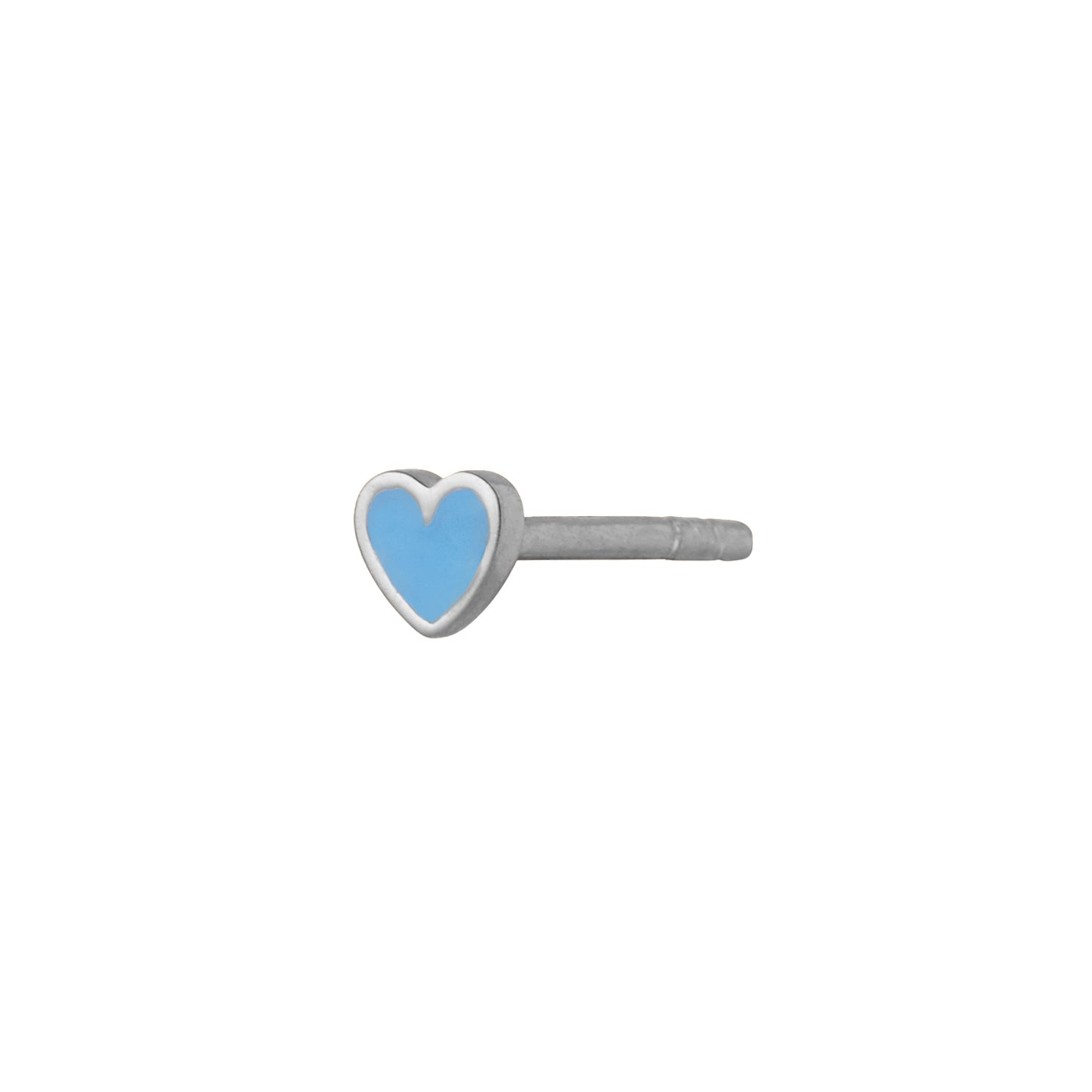 Stine A Petit Love Heart Light Blue Earring