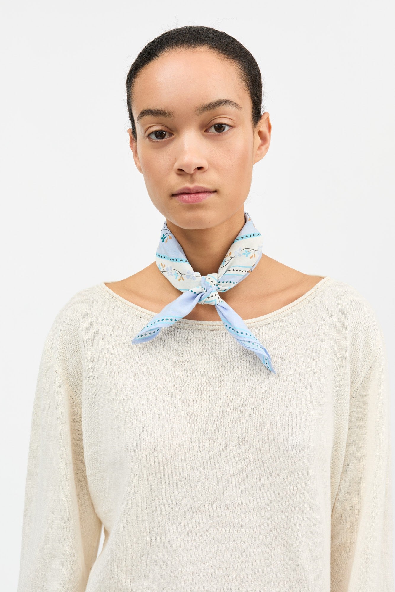 Skall Studio Floral Scarf Tørklæde - Aqua