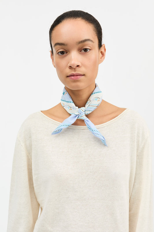 Skall Studio Floral Scarf Tørklæde - Aqua