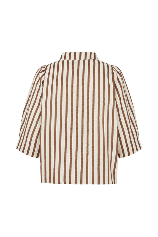 Lollys Laundry Bono Shirt Skjorte - Dark Mokka