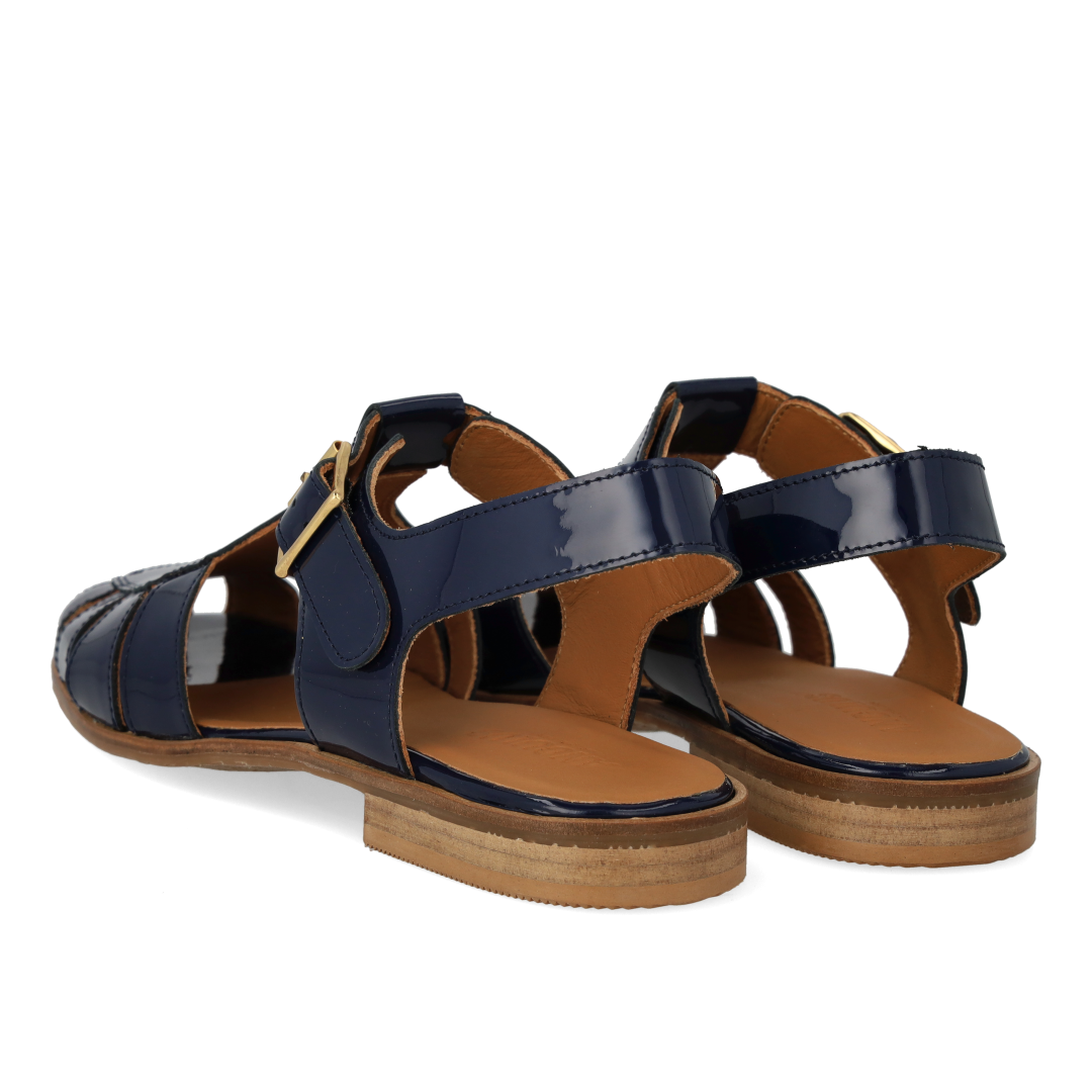 Angulus Flora Sandal - Navy