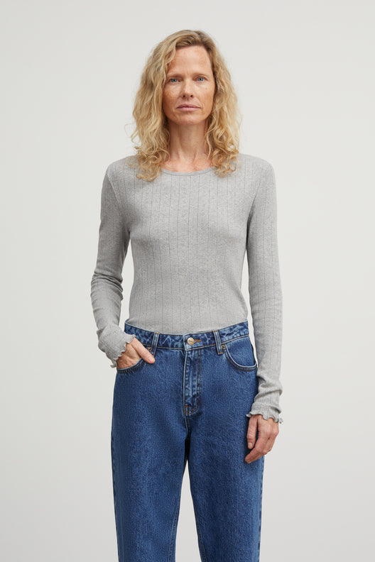 Skall Studio Edie Blouse - Grey Melange