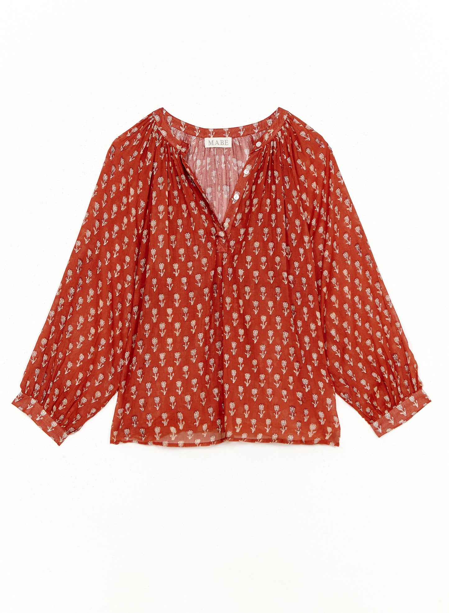 MABE Ari Print S/S Top Top - Rust