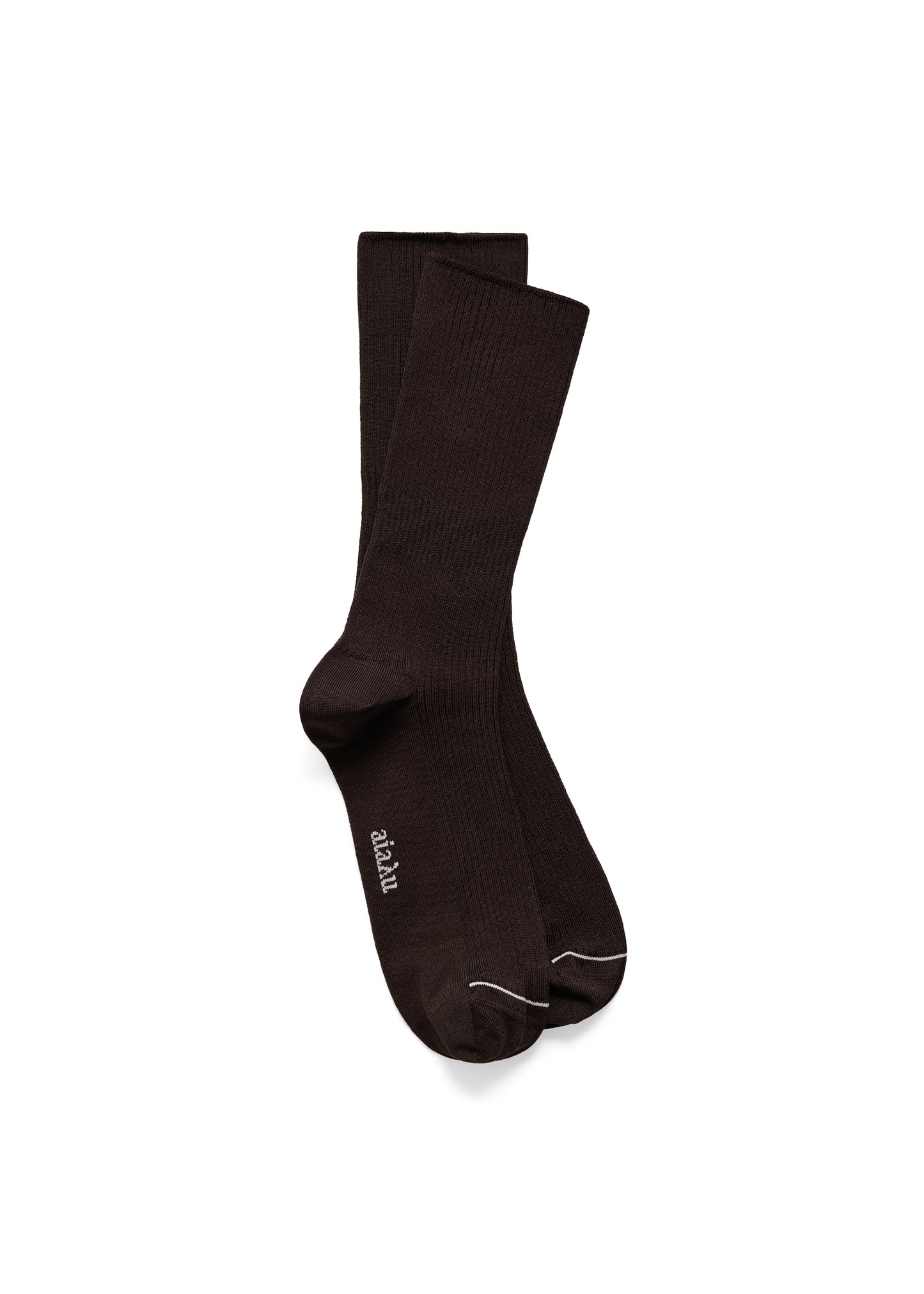 Aiayu Cotton Rib Socks Chocolate