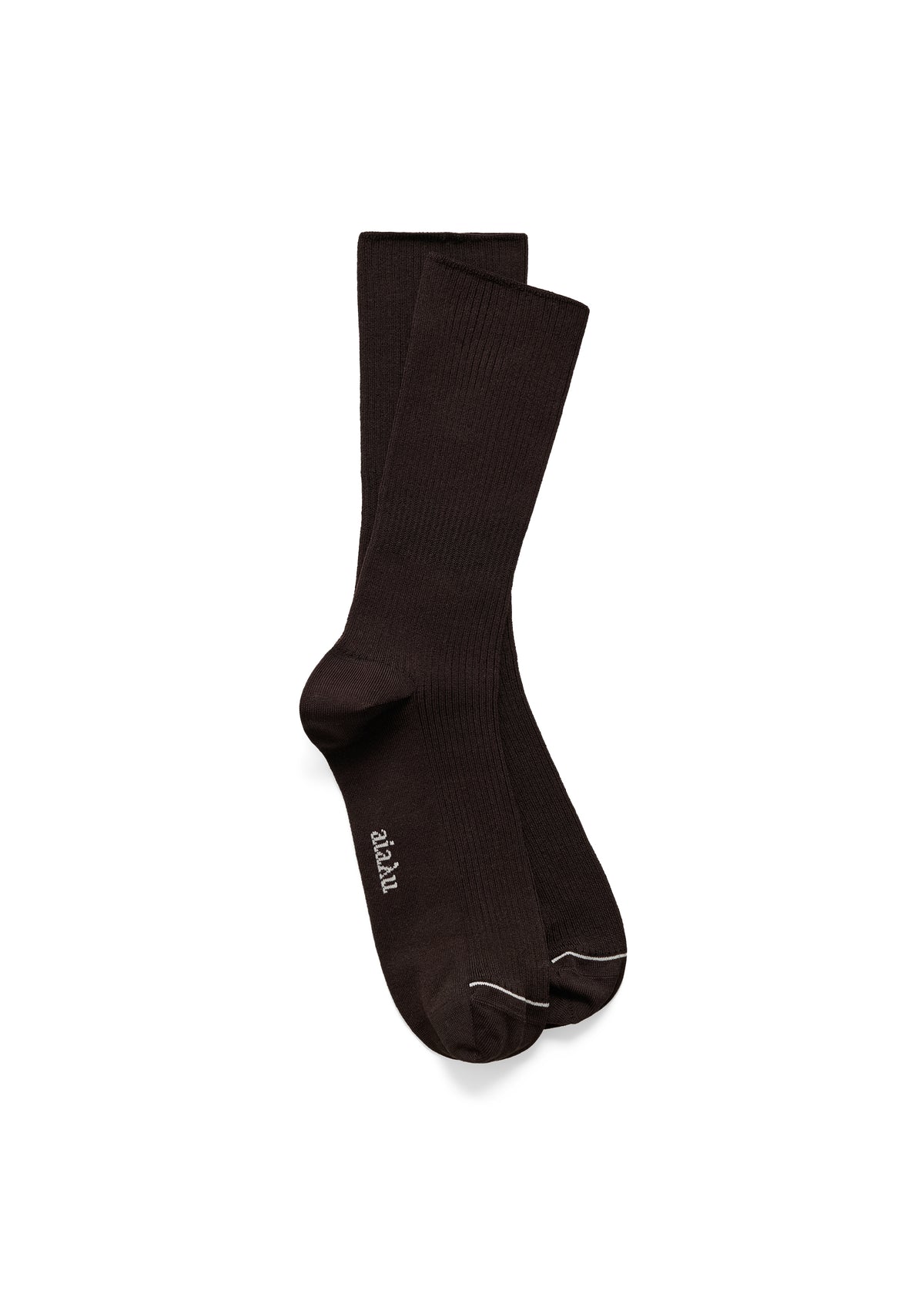 Aiayu Cotton Rib Socks - Chocolate