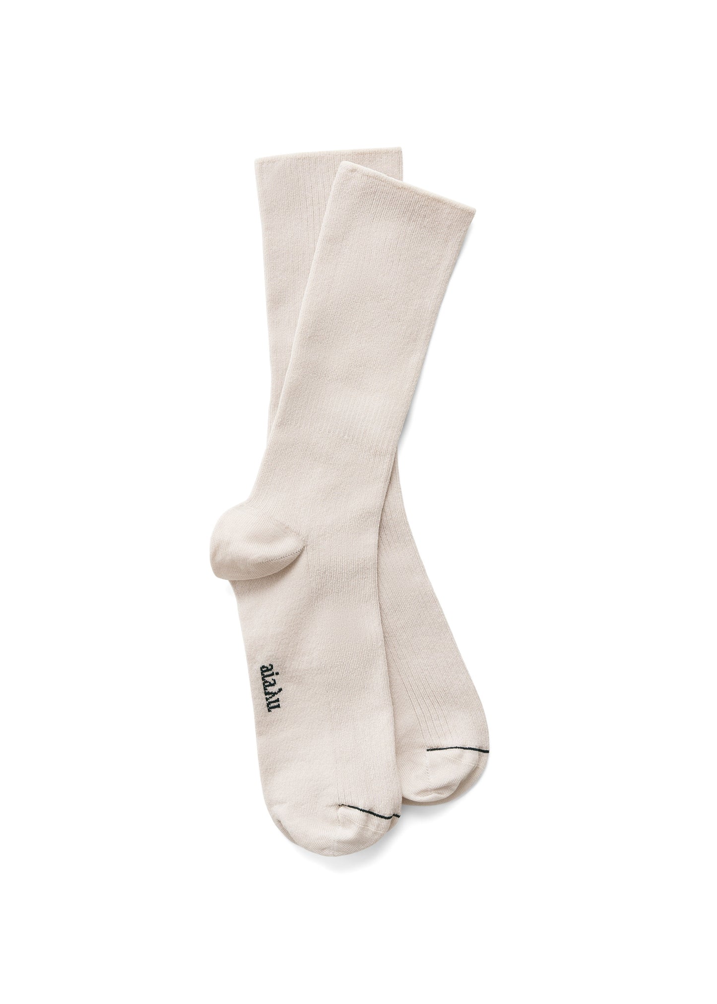 Aiayu Cotton Rib Strømper - Milk
