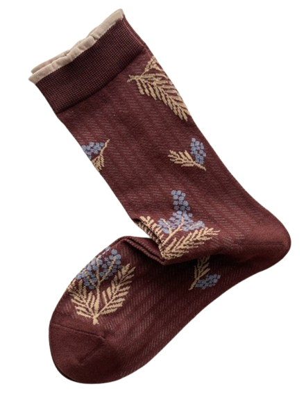 Plissé Derris Sock Strømper - Bordeaux