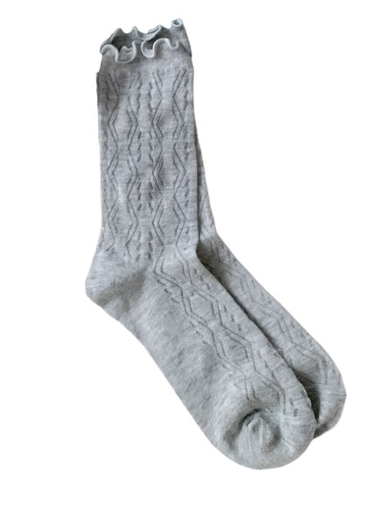Plissé Parcy Sock Strømper - Grey