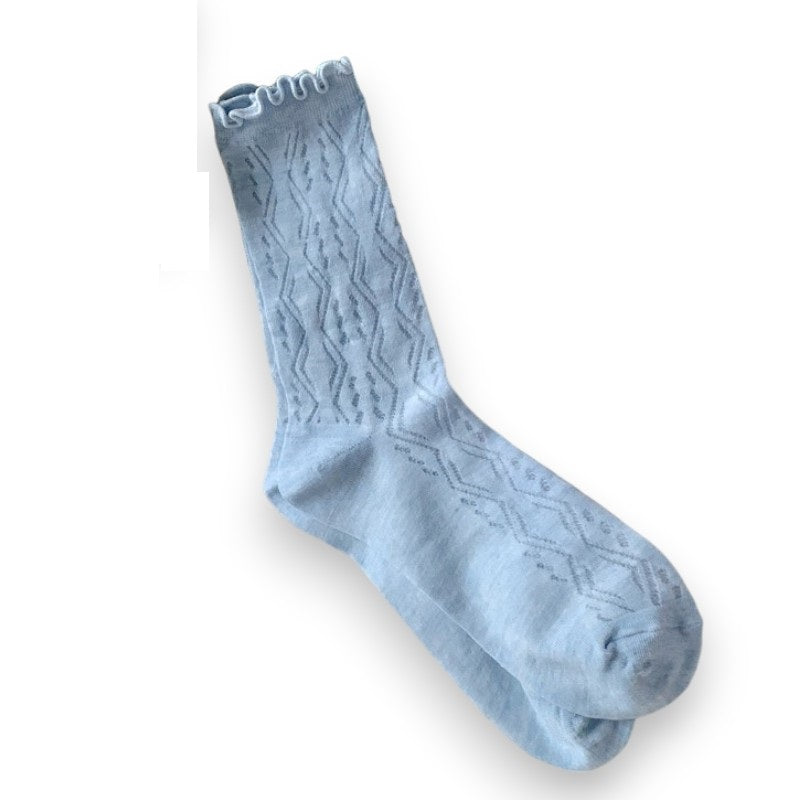 Plissé Parcy Sock Strømper - Lt Blue