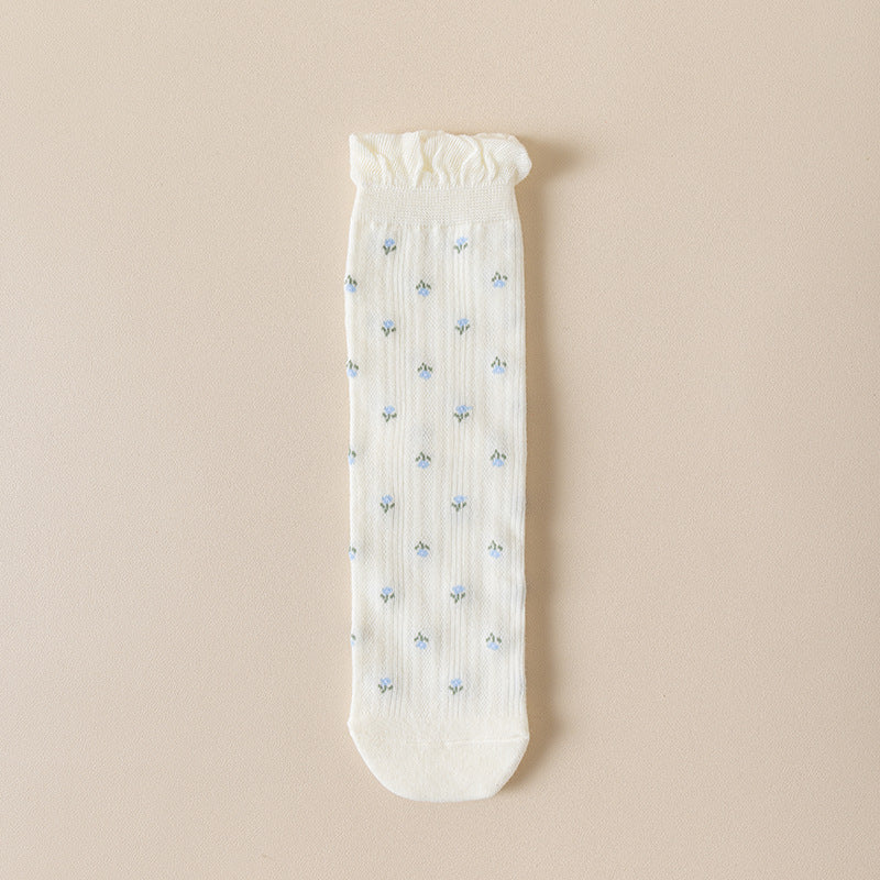 Plissé Solga Sock Strømper - White