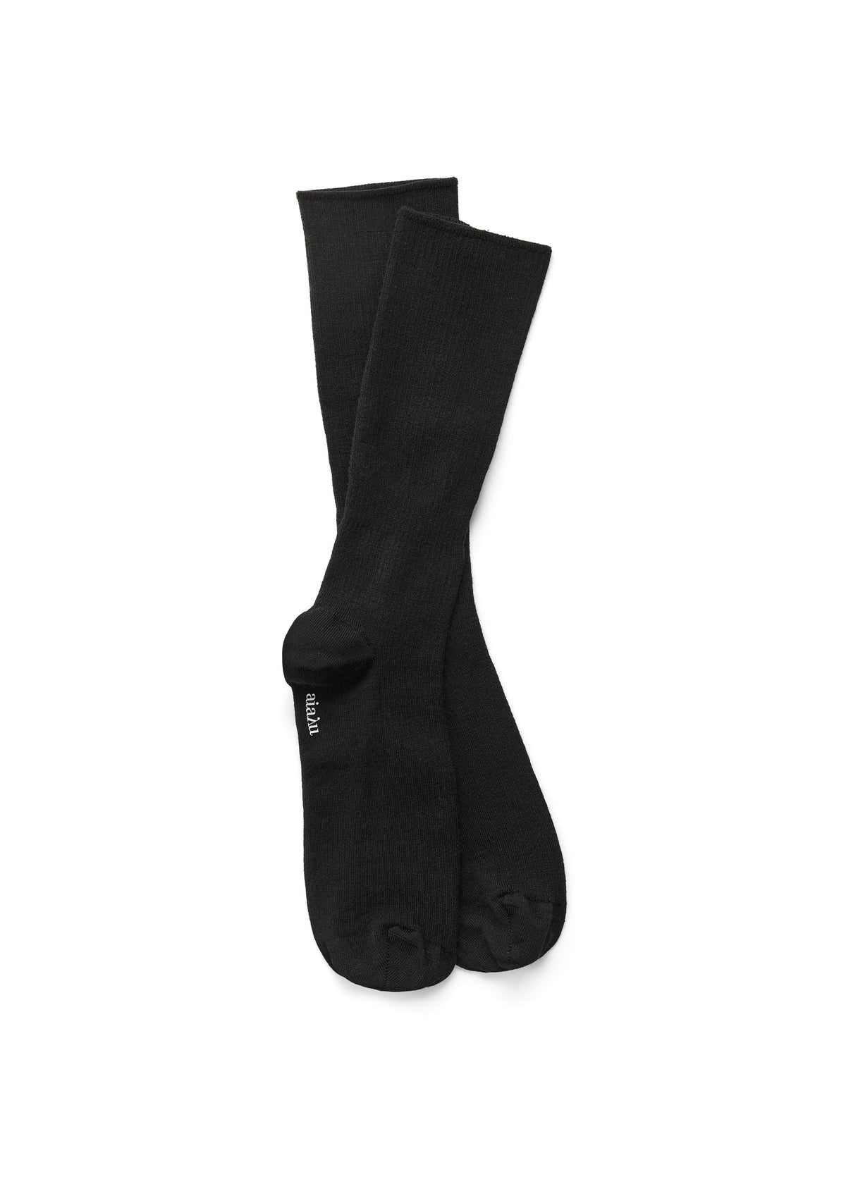 Aiayu Wool Rib Socks - Black