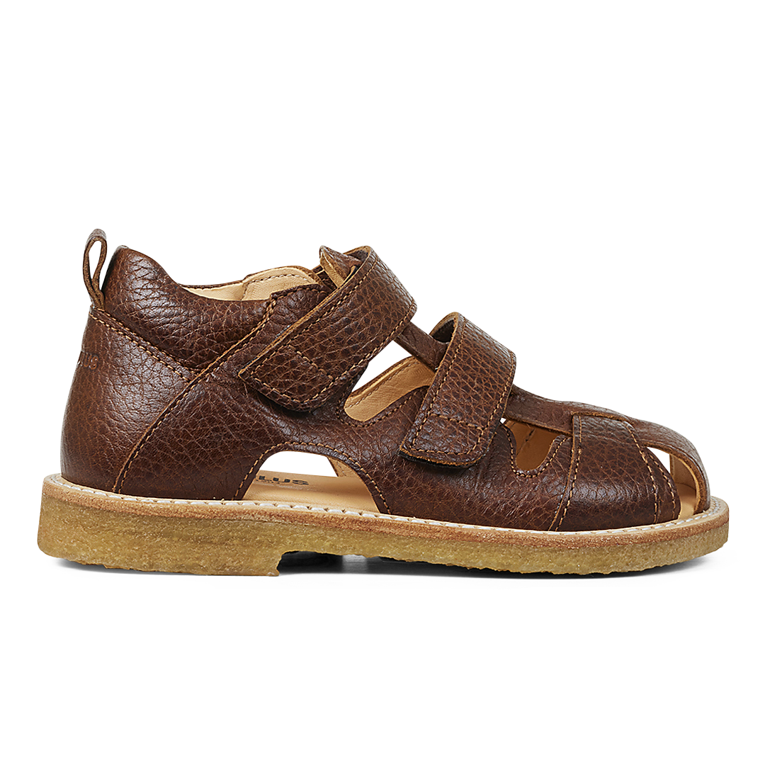 Angulus Sandal med velcro lukning  - Cognac