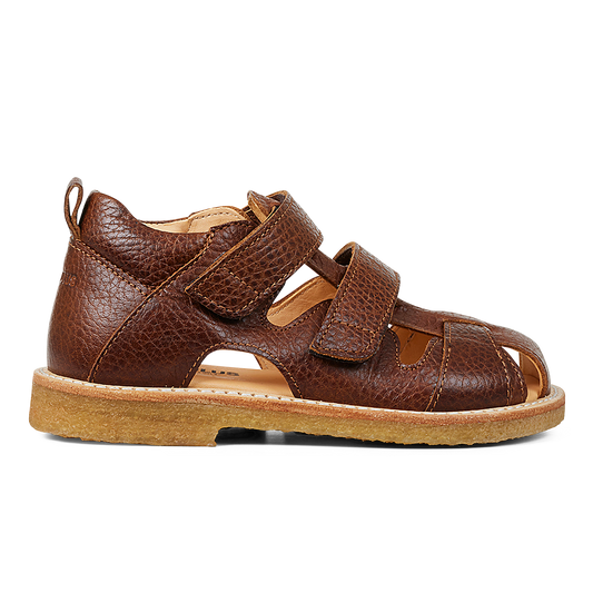 Angulus Sandal med velcro lukning  - Cognac