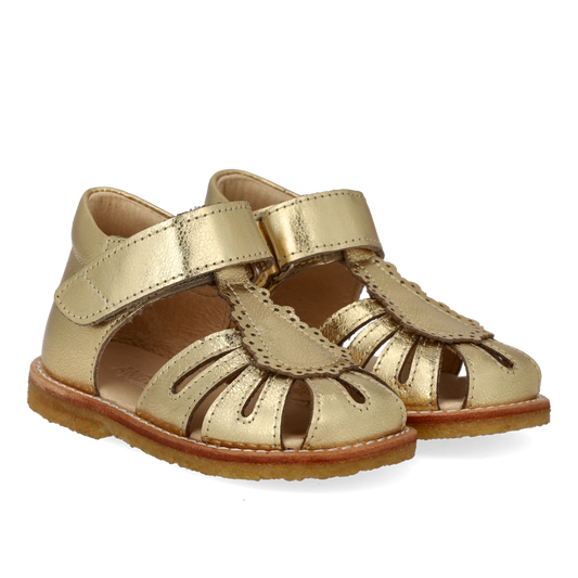 Angulus Begynder sandal med velcro lukning  - Gold