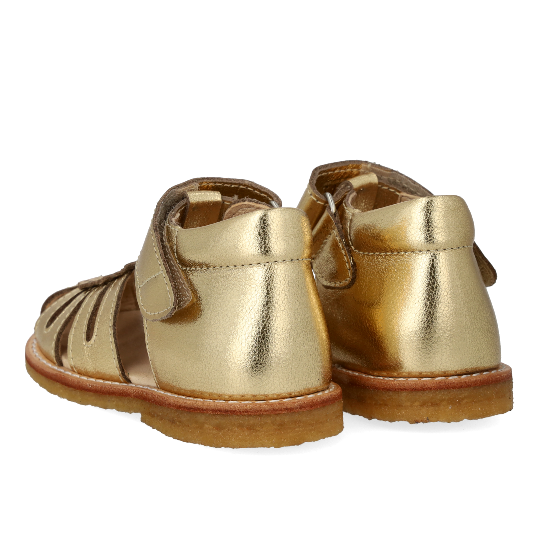 Angulus Begynder sandal med velcro lukning  - Gold