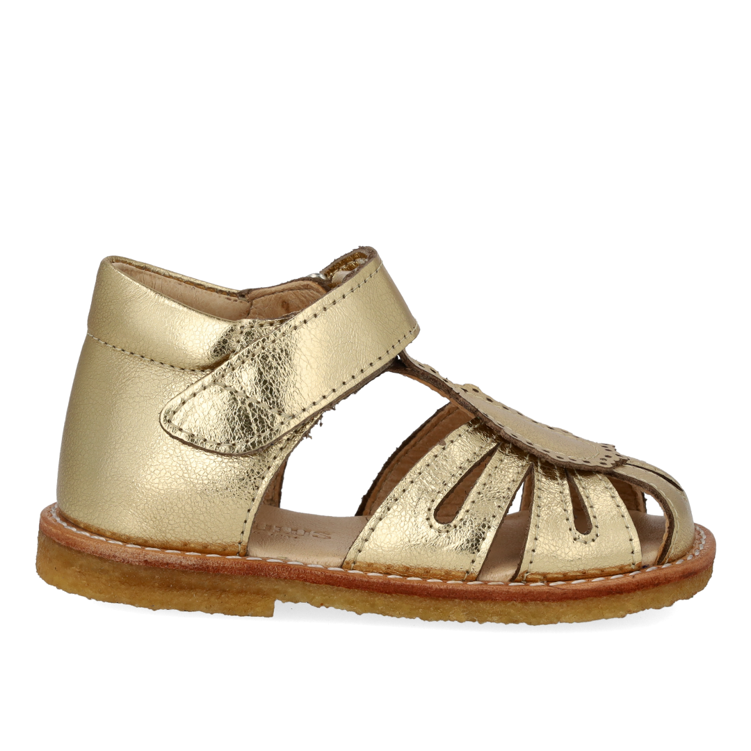 Angulus Begynder sandal med velcro lukning  - Gold