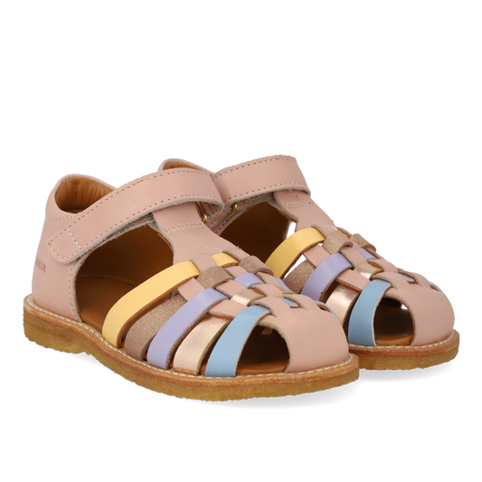 Angulus Sandal med flet detalje  - Rose/Blue