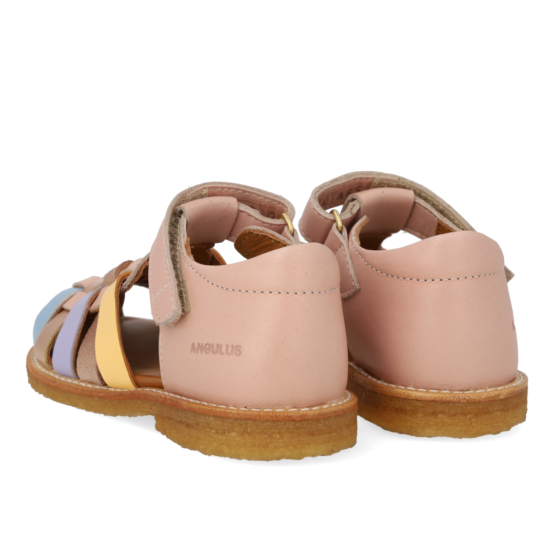 Angulus Sandal med flet detalje  - Rose/Blue