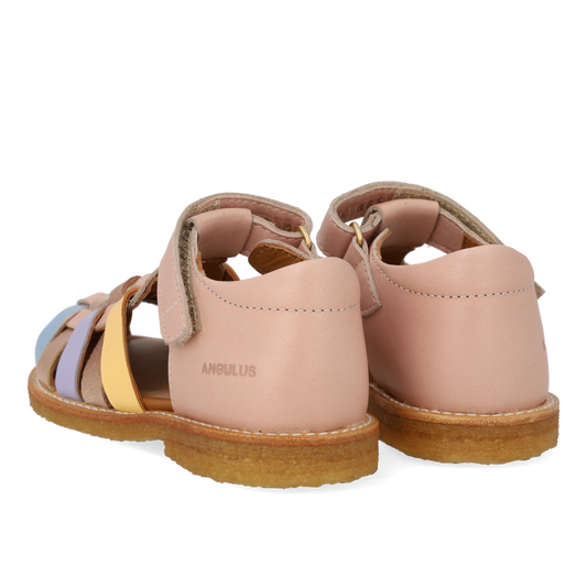 Angulus Sandal med flet detalje  - Rose/Blue
