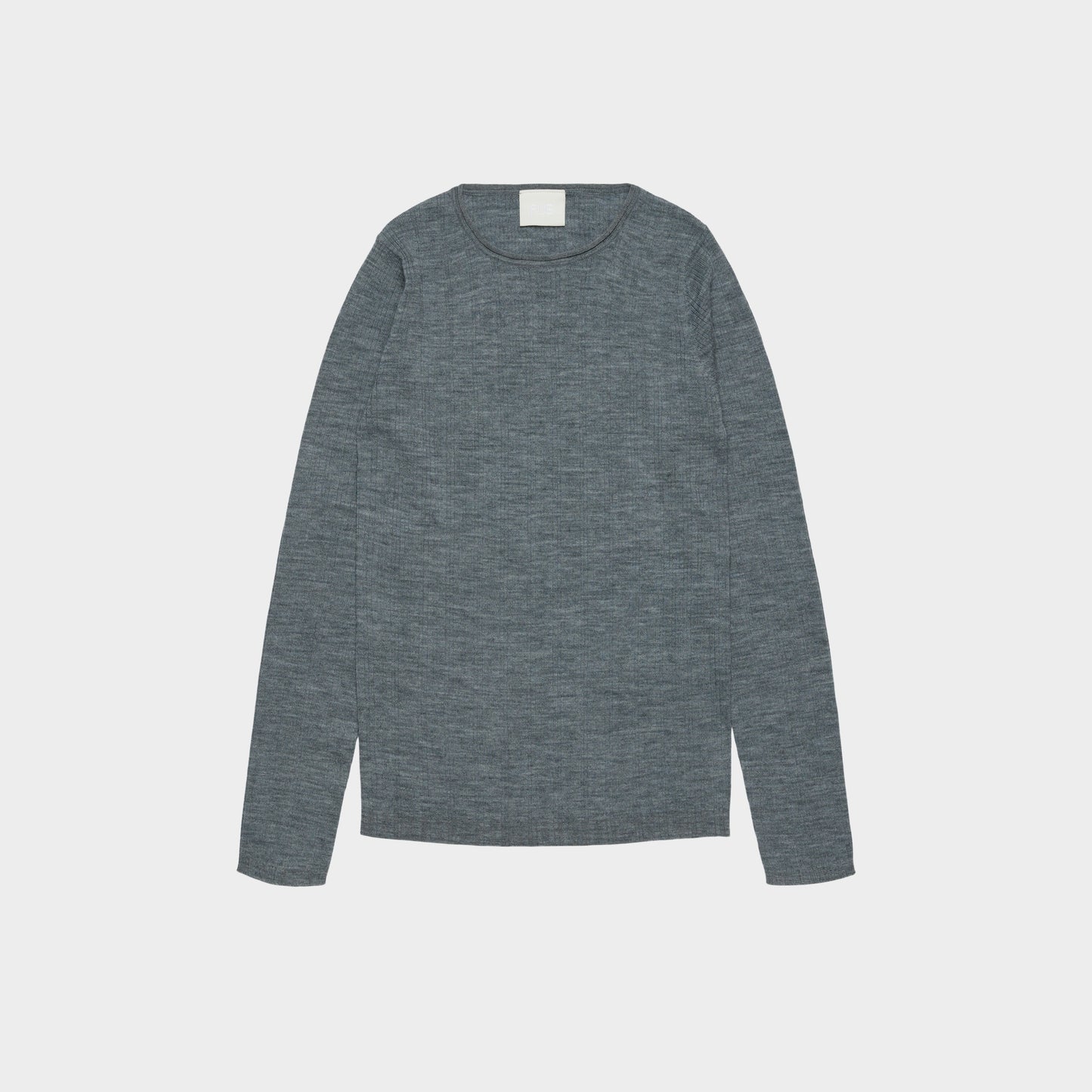 FUB Rib Blouse - Steel Melange