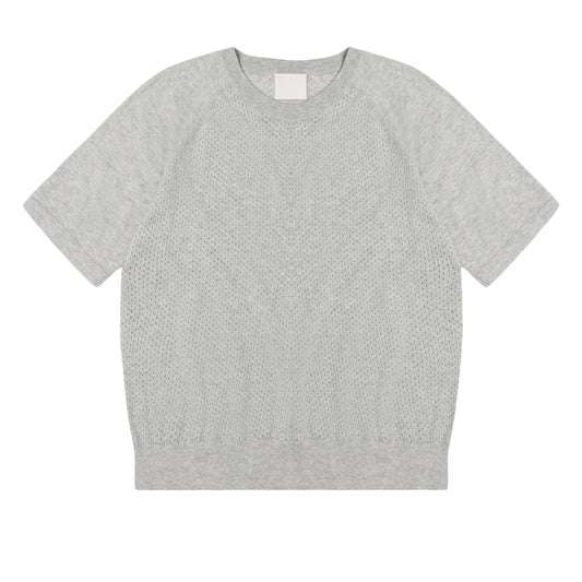 FUB Pointelle Tee T-shirt - Light Grey