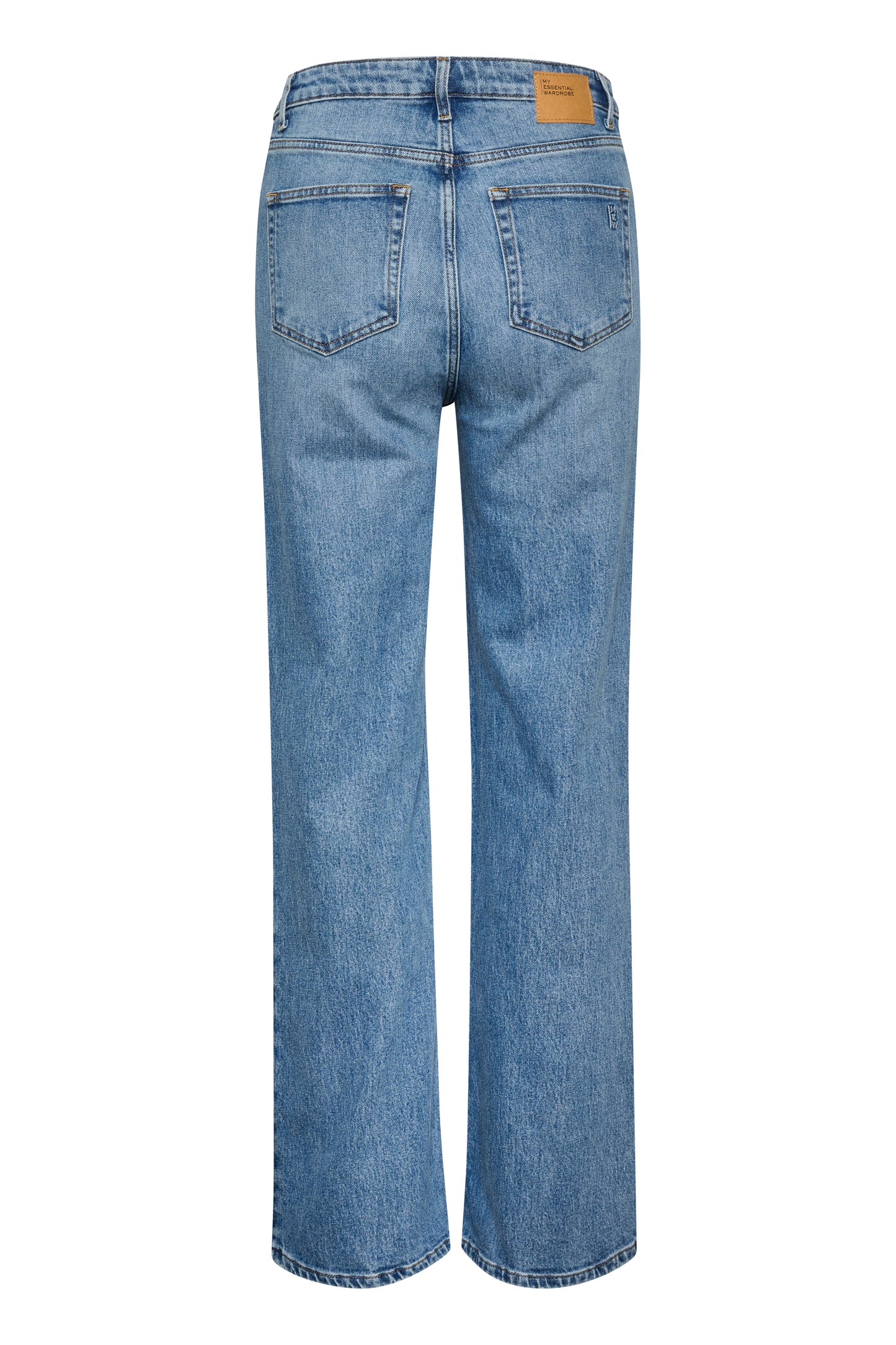 My Essential Wardrobe Louis Pants  Bukser - Medium Blue Retro Wash