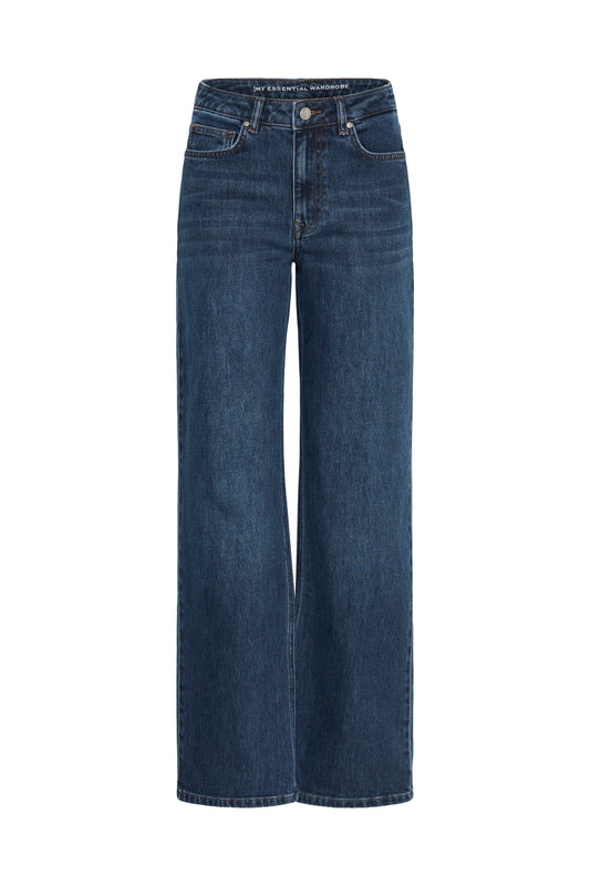 My Essential Wardrobe Louis Pants - Dark Blue Retro Wash