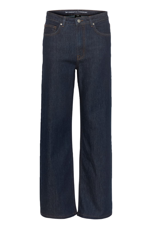 My Essential Wardrobe Louis Pants Bukser - Dark Blue Un-Wash