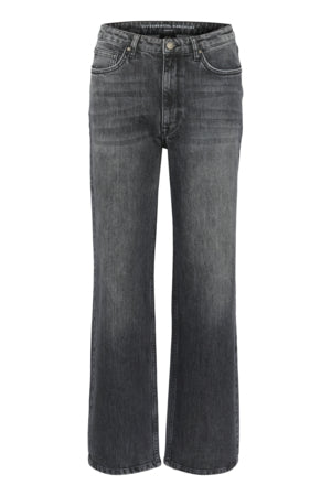 My Essential Wardrobe Louis Pants  Bukser - Dark Grey Retro Wash