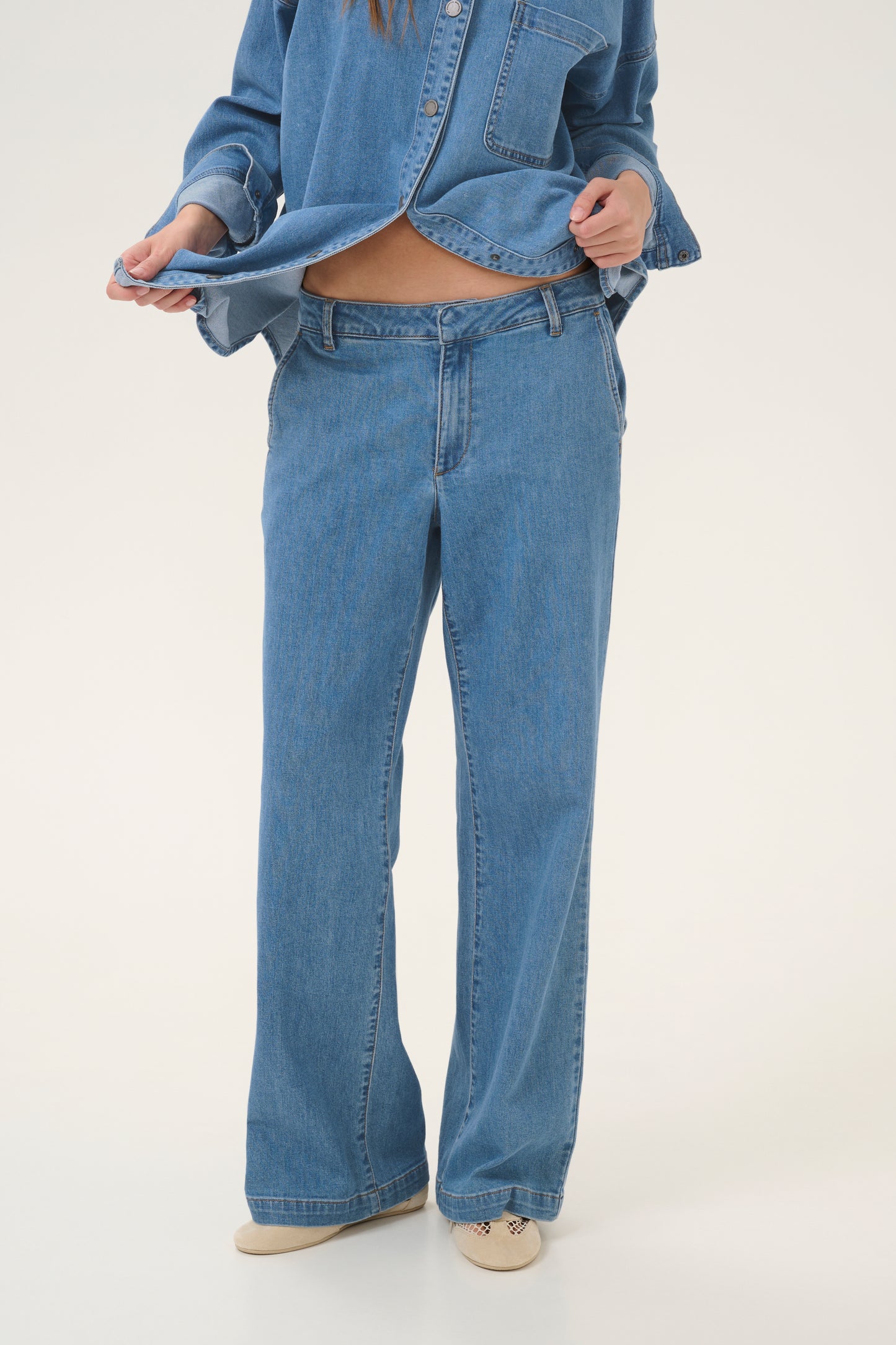 My Essential Wardrobe Lara pants - Medium Blue