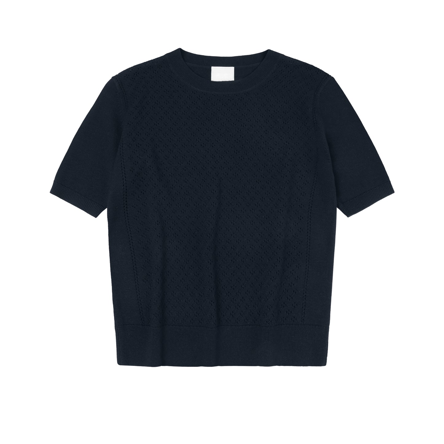 FUB Pointelle Tee Navy