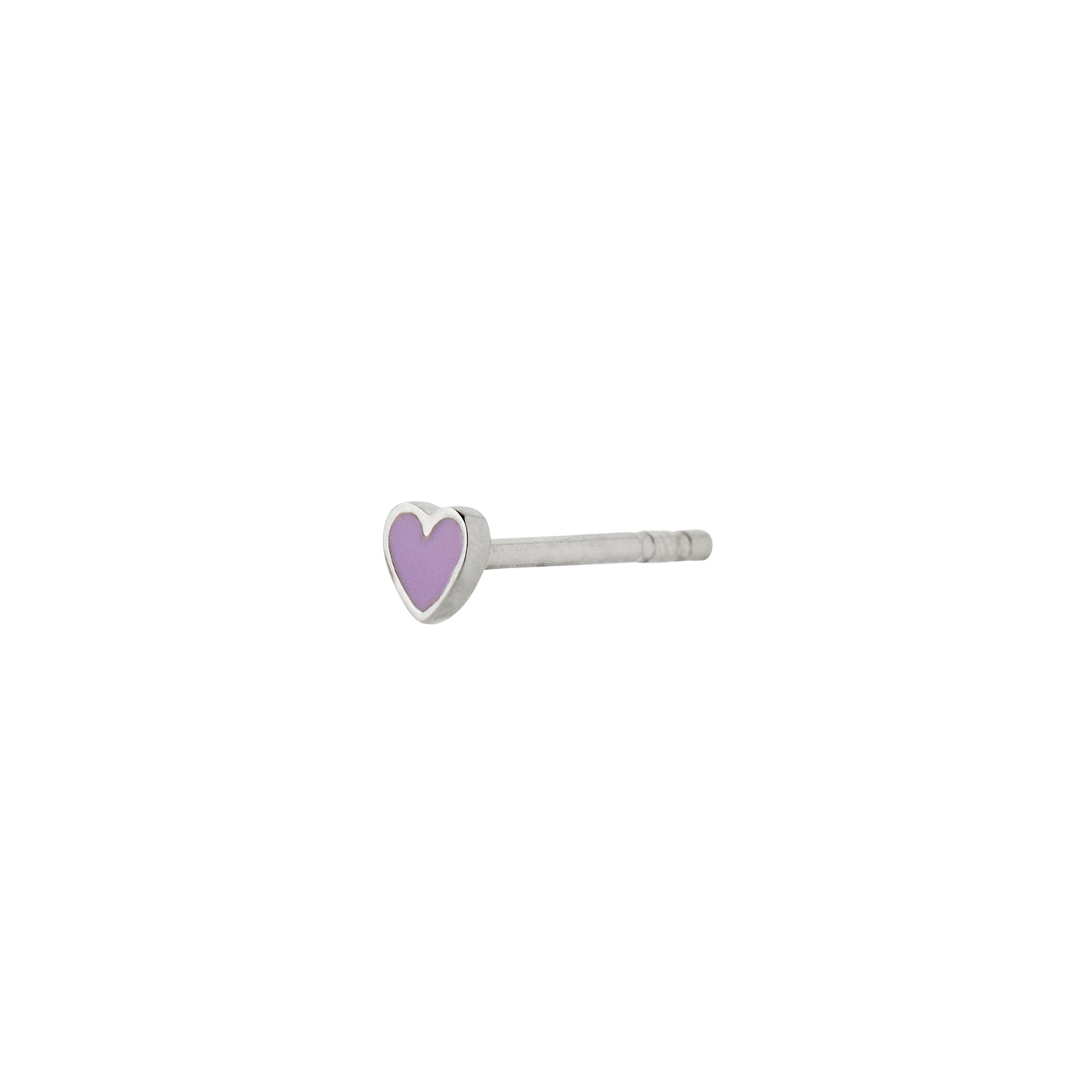 Stine A Petit Love Heart Purple Sorbet Earring