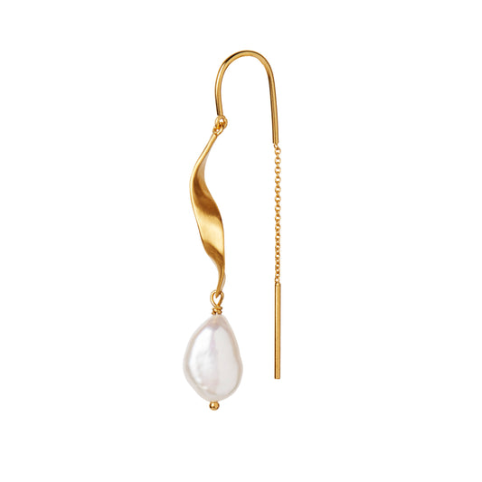 Stine A Long Twisted With Baroque Pearl Earring