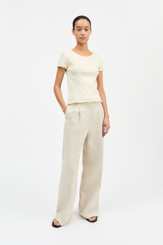 Skall Studio Edie cap sleeve T-shirt - Butter