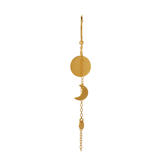 Stine A Sun and Moon Earring with Chain