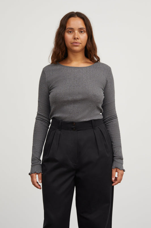 Skall Studio Edie Blouse Dark Grey Melange