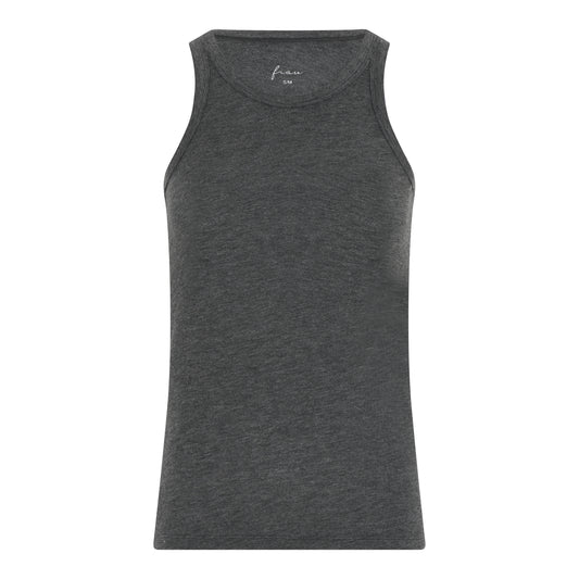 Frau Lucca Cashmere Tank Top Dark Grey Melange