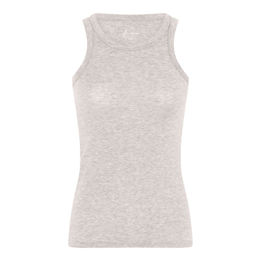 Frau Lucca Cashmere Tank Top Lt Beige Melange