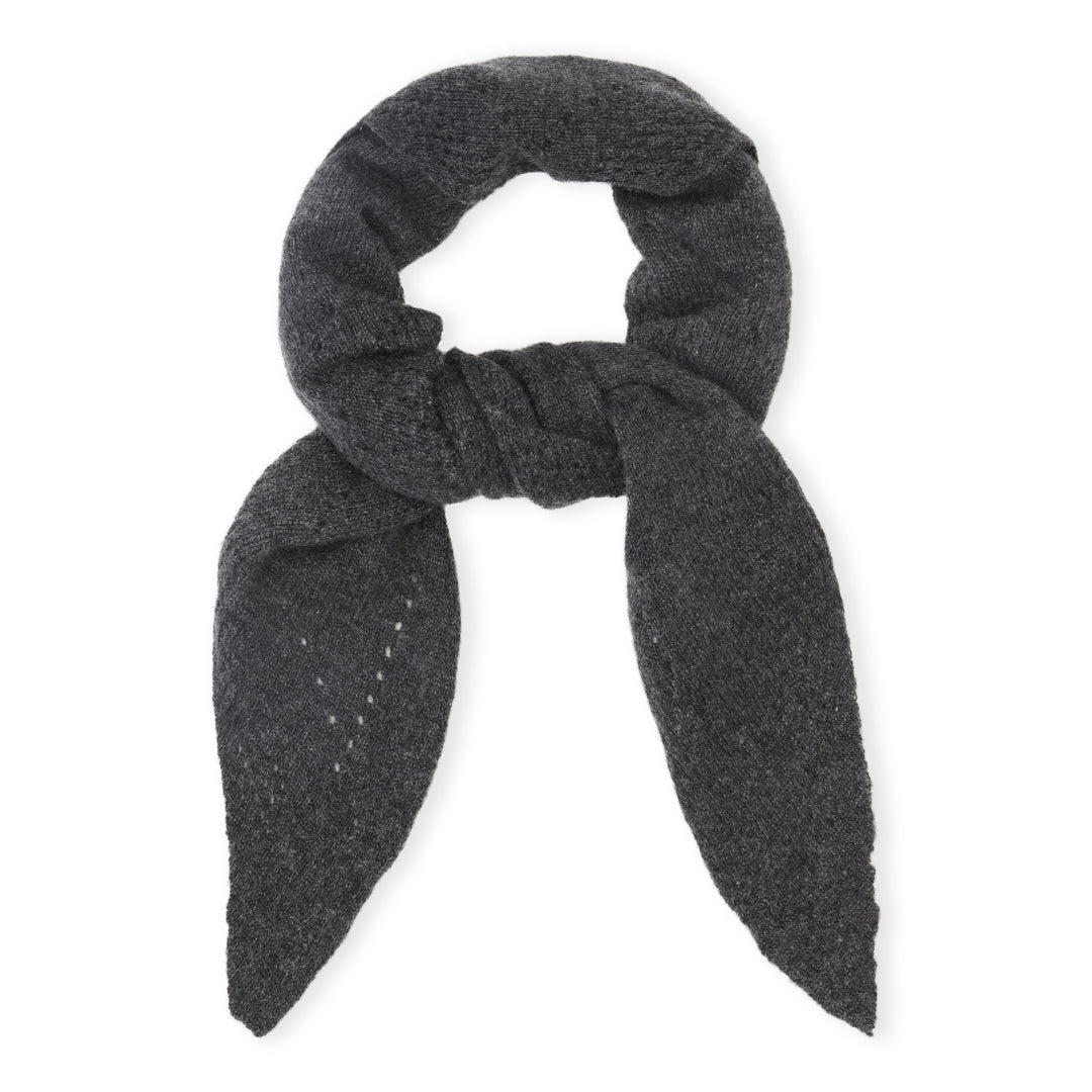 Beta Studios Nilo Medium Triangle Scarf - Dark Grey Melange