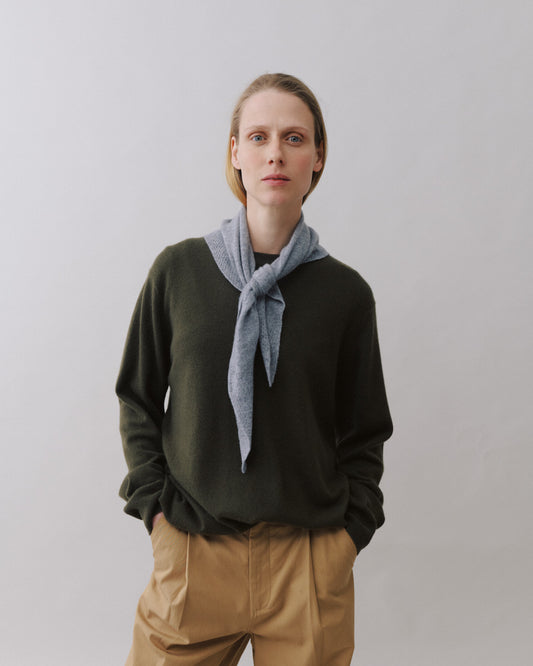 Beta Studios Nilo Medium Triangle Scarf - Grey melange