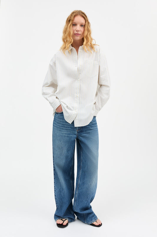 Skall Studio Edgar Shirt Skjorte - Yellow/Blue