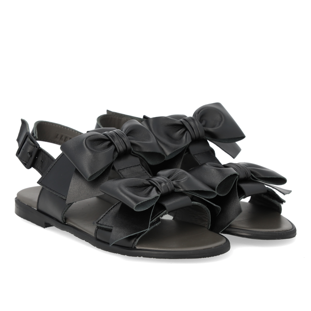 Angulus Sandal med sløjfe  - Black