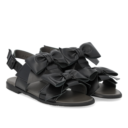 Angulus Sandal med sløjfe  - Black