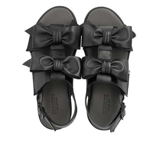 Angulus Sandal med sløjfe  - Black