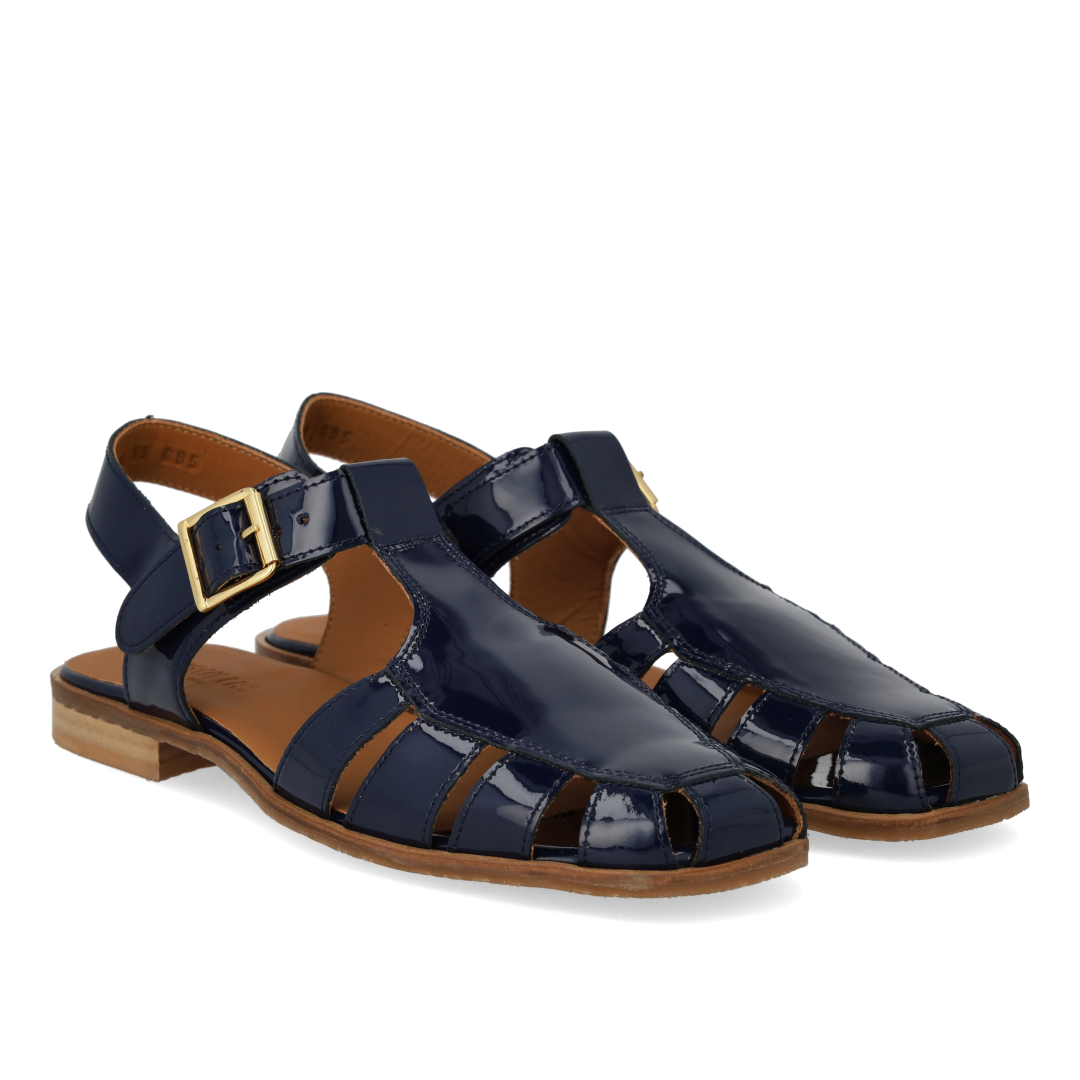 Angulus Flora Sandal - Navy